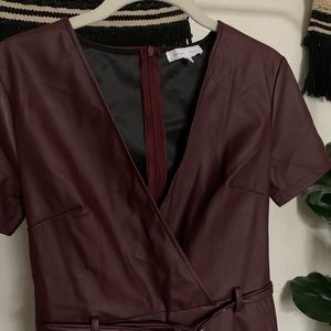 Faux leather jumpsuit